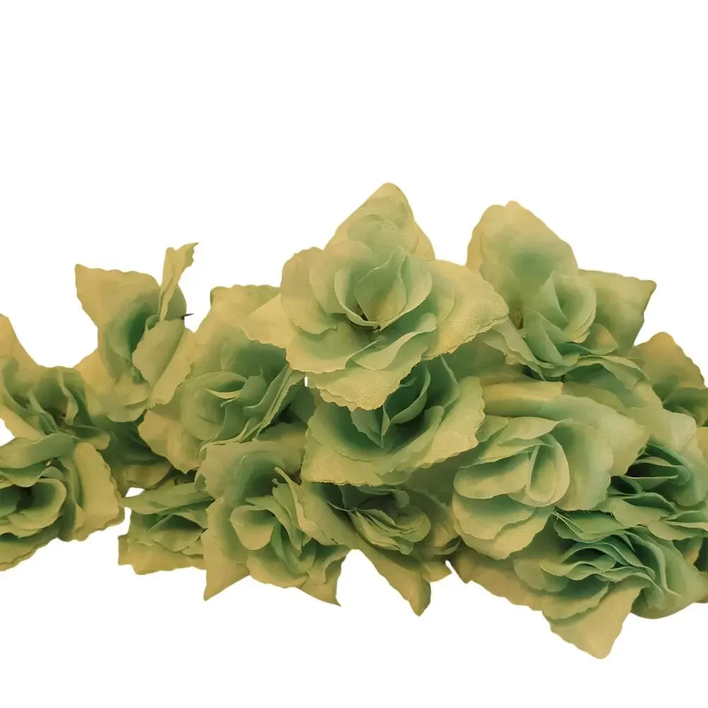 Artificial Mint Aqua Green Roses Lot of 50 2.5in Short Stems Wedding Craft